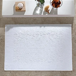 Toalha de Piso Döhler Romance Branca