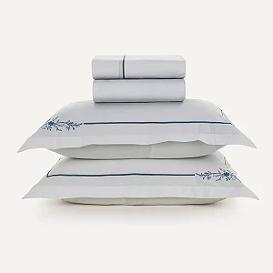 Jogo de Cama Queen 200 Fios 100% Algodão Helen Branco