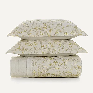 Colcha King com 2 Porta-travesseiros 100% Algodão Eva
