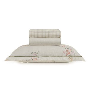 Jogo de Cama Solteiro 200 Fios 100% Algodão Tarsila- Karsten