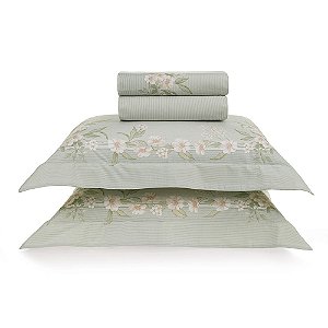 Jogo de Cama Solteiro 200 Fios 100% Algodão Iasmin- Karsten