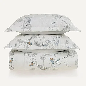 Colcha Queen com 2 Porta-travesseiros 300 Fios 100% Algodão Videira