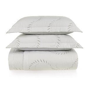 Colcha Queen Bordada com Porta-travesseiro 100% Algodão Lara