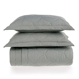 Colcha King com 2 Porta-travesseiros Torres Névoa