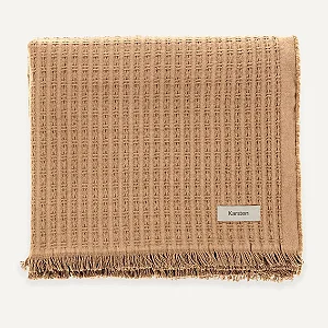 Manta Decorativa 100% Algodão Atlanta Pêssego-Karsten