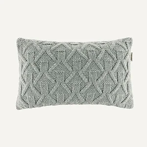 Almofada Decorativa de Tricô 30cmx50cm Roman Névoa-Karsten