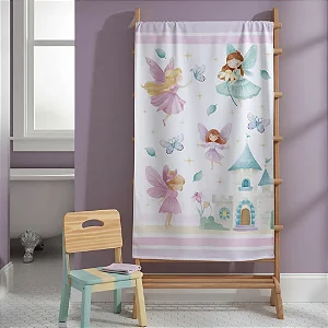 Toalha De Banho Felpuda Infantil Fadas 01 Dohler 70x115cm