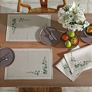 Jogo Americano Döhler Clean Botânica 45x31cm 4 peças