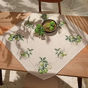 Toalha e Centro de Mesa Döhler Clean Limone 78x78cm