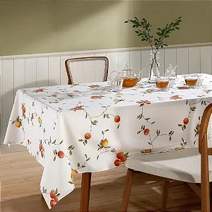 Toalha de Mesa Retangular Dohler Clean Pêssegos1,60m x 2,50m