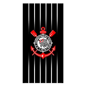Toalha de Banho e Praia Döhler Corinthians Preta
