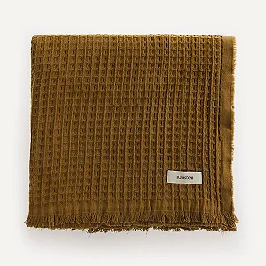 Manta Decorativa 100% Algodão Denver Ocre- Karsten