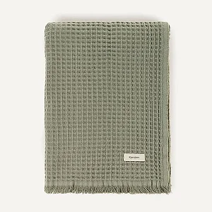 Manta Decorativa 100% Algodão Denver Pistache- Karsten