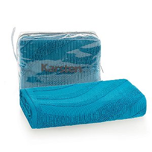 Toalha de Praia 100% Algodão Softmax Maré Azul