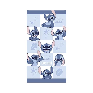 Toalha de Banho Infantil Döhler Aveludada Stitch Xadrez
