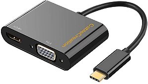 Adaptador USB Tipo - C para HDMI e VGA
