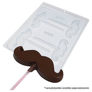 Forma para Chocolate Pirulito Bigode Handlebar 15g Dia dos Pais Ref. 9356 BWB 10unid