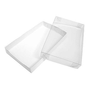 10 Caixa de Acetato TRP-72 (19x8x2 cm) Embalagem de Plástico Acetato e Papel