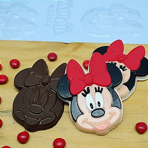 Forma para Chocolate Bombom Rosto Minnie 20g Ref. 12044 BWB Licenciada Disney 10unid
