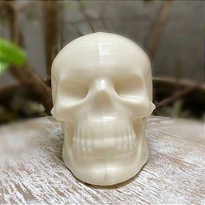 Forma para Chocolate com Silicone Crânio Cabeça Caveira Esqueleto Halloween Casquinha40g Ref. 9997 BWB 1unid