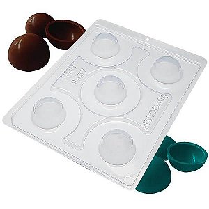 Forma para Chocolate com Silicone Esfera de 40mm 4cm 8g Ref. 9457 BWB 1unid