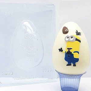 Forma para Chocolate com Silicone Ovo Minion Kevin 350g Ref. 11000 BWB Licenciada Universal 1unid