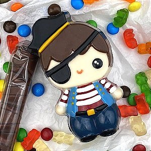 Forma para Chocolate com Silicone Menino Pirata 230g Ref. 10209 BWB 1unid