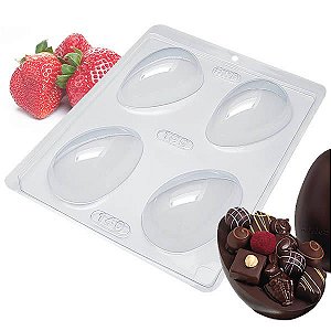 (5pçs) Forma para Chocolate Ovo de Páscoa 100g Forma Simples Ref. 140 BWB