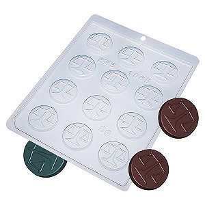 Forma para Chocolate Moeda Balança Direito Juiz Advogado 8g Forma Simples Ref. 1065 BWB 5unids