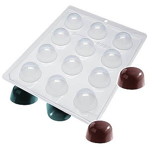 Forma para Chocolate Bombom Médio Simples 23g Forma Simples Ref. 9338 BWB 5unids