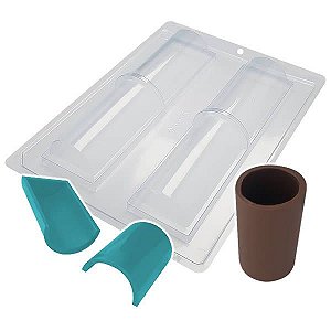 Forma para Chocolate com Silicone Cilindro Gourmet Ref. 9815 BWB 1unid