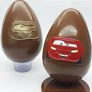 Forma para Chocolate com Silicone Ovo Carros McQueen 350g Ref. 12006 BWB Licenciada Disney 1unid