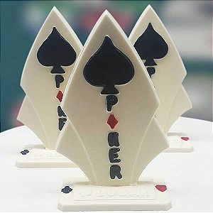 Forma para Chocolate Troféu Poker Forma Simples Ref. 9536 BWB 5unids