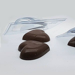 Forma para Chocolate Semiprofissional 28 Coração Liso 500g Ref. 3543 BWB 5unid