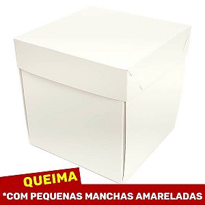 25 Caixa de Acetato TR-8 Branca (8.5 cm) Embalagem de Papel Tampa / Fundo