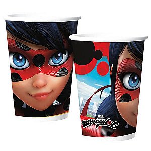 Copo de Papel Miraculous Ladybug 180ml 8unid Regina Festas