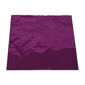 Papel Chumbo Aluminio Roxo Embrulho para Bombom e Trufinhas 10x10cm 300fls