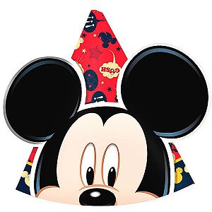 Chapéu de Aniversário Mickey Classico 8unid Regina Festas