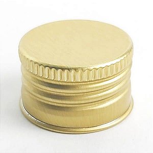 (TpaAlum Ouro R28) Tampa de Alumínio Ouro rosca 28mm (10pçs)