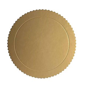 (4pçs) Cakeboard Dourado 24cm Disco Redondo Base Laminada Suporte para Bolo - Silver Chef / Silver Plastic