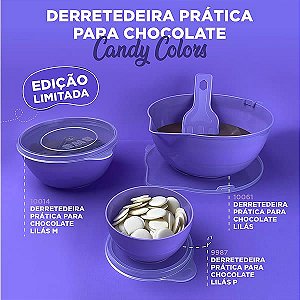 (3pçs) Derretedeira para Chocolate (P, M, G) Lilás Candy Colors Coleção Ref. 9987/10014/10061 BWB
