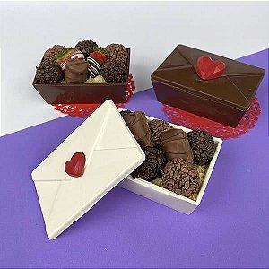 (1pç) Forma para Chocolate com Silicone Caixinha Gourmet 300g Ref. 10276 BWB