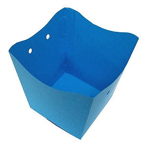 (10pçs) Cachepo Vaso de Papel Azul Royal (9x7x9.5 cm) Centro de Mesa