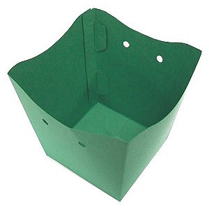 (10pçs) Cachepo Vaso de Papel Verde Escuro (9x7x9.5 cm) Embalagem Pet