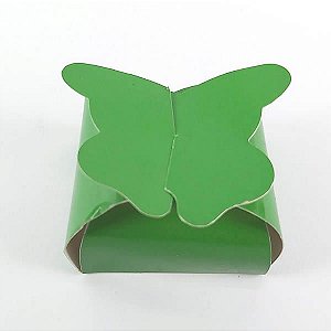 (24pç) PB-1 (5.5x5.5x3 cm) Caixa Borboleta Lisa Verde Escuro
