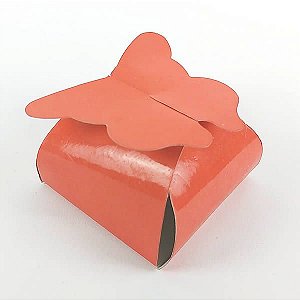 (24pç) PB-1 (5.5x5.5x3 cm) Caixa Borboleta Lisa Vermelha Embalagem de Papel