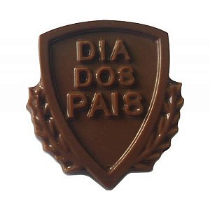 Forma para Chocolate Escudo Dia dos Pais 10g Forma Simples Ref. 9424 BWB 5pçs