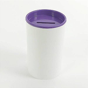 (50pçs) Cofrinho de Plástico Roxo para Personalizar Lembrancinha de Festas