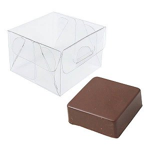 25 Embalagem Caixa para Pão de Mel PX-201 (6x6x4 cm) Caixa de Acetato,  Embalagem de Plástico Transparente