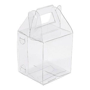25 Caixa de Acetato, Caixa para 2 Macaron PX-41 (5x5x6 cm) Embalagem de Plástico Transparente para Artesanato